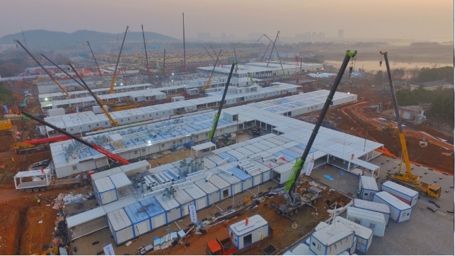 中铁十一局驰援武汉火神山医院建设